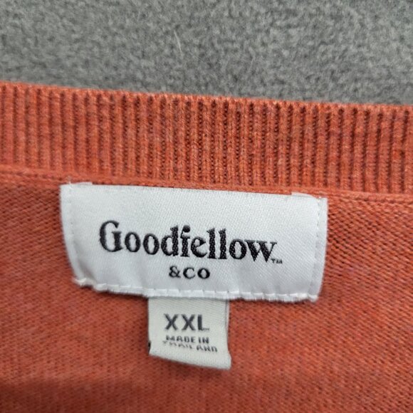 Goodfellow Sweater Crew Neck‎ Knit Pullover 2XL Mens Salmon Color Long Sleeve - Picture 3 of 7